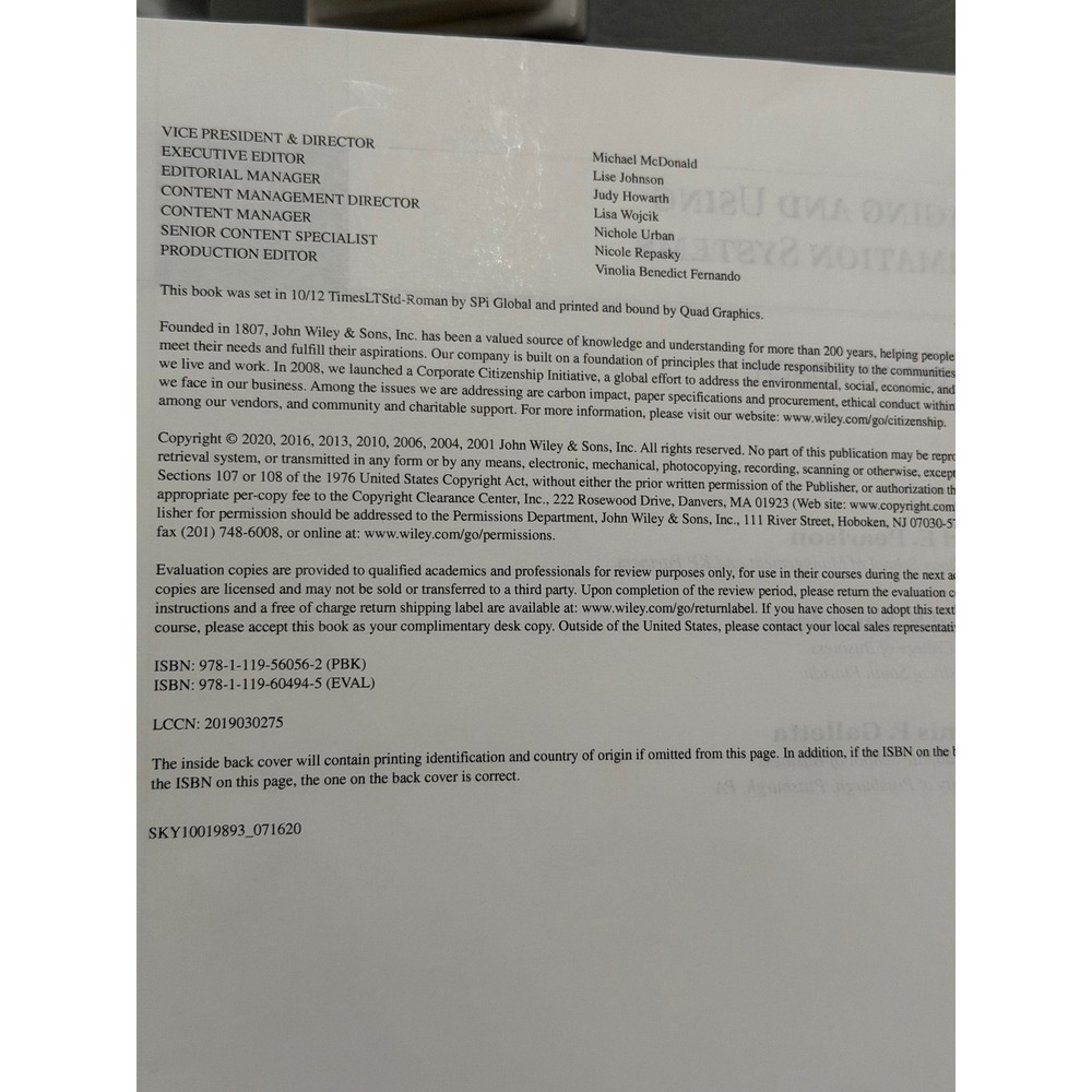 Managing &‎ Using Information Systems 7th Ed Strategic Paper Back - Picture 5 of 12